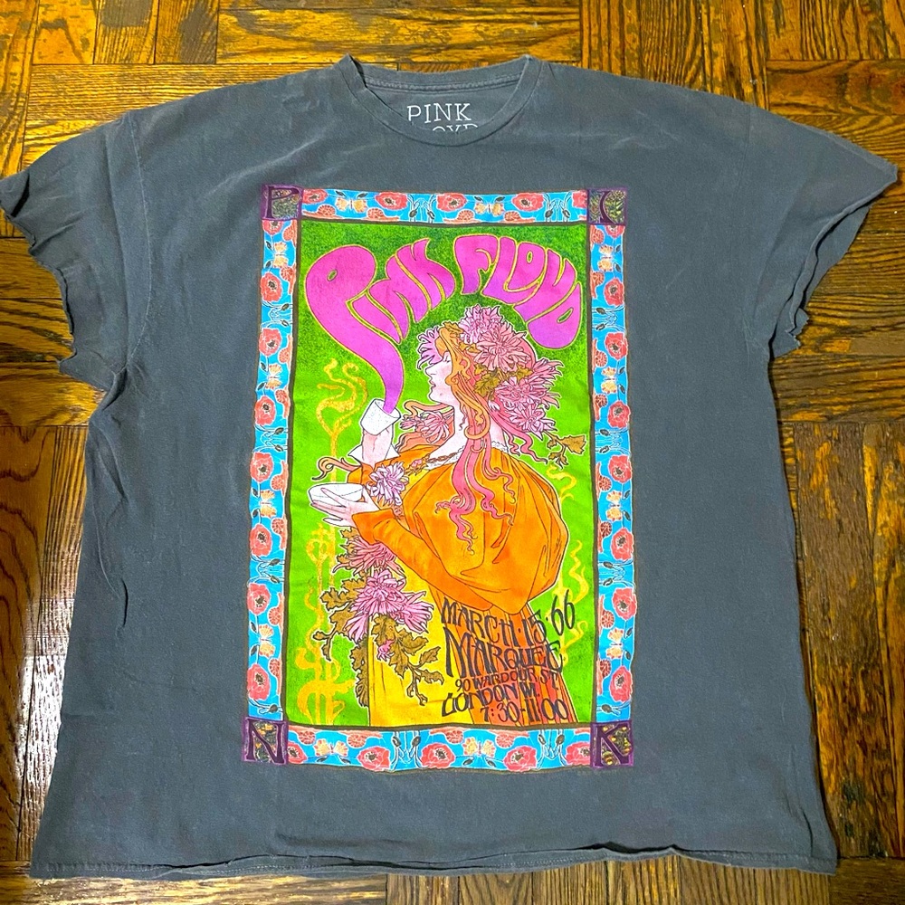 Oversized Pink Floyd Gray Vintage Concert Tee